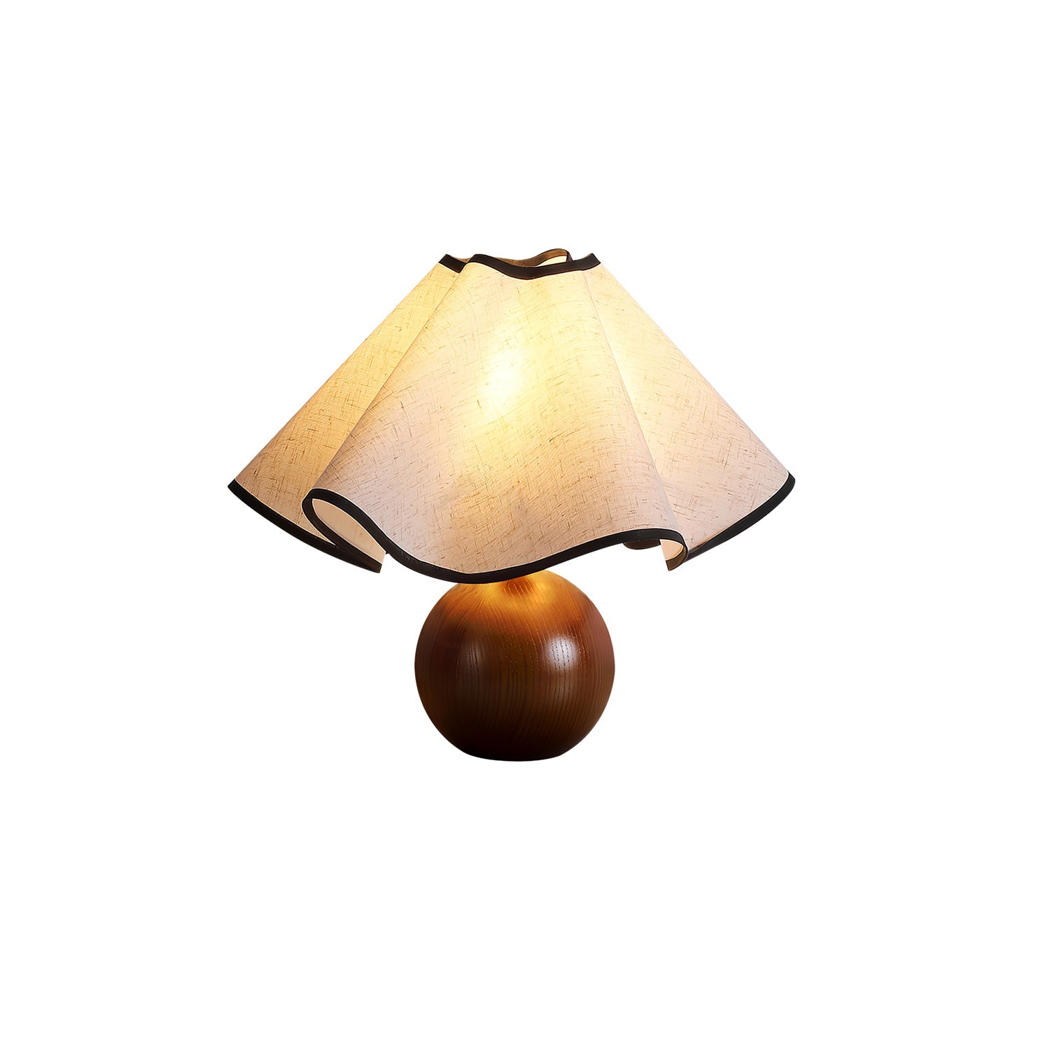 Modern Table Lamp Wood Base Linen Shade Bedside Decor - Image 35
