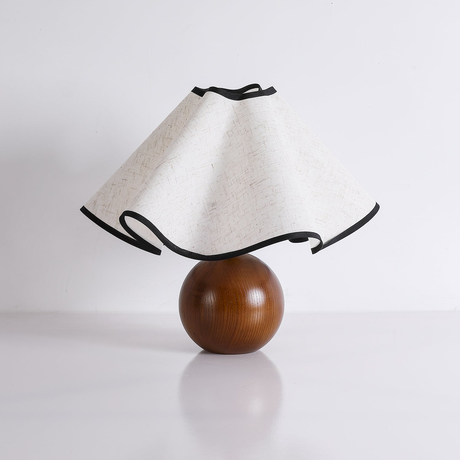 Modern Table Lamp Wood Base Linen Shade Bedside Decor - Image 20