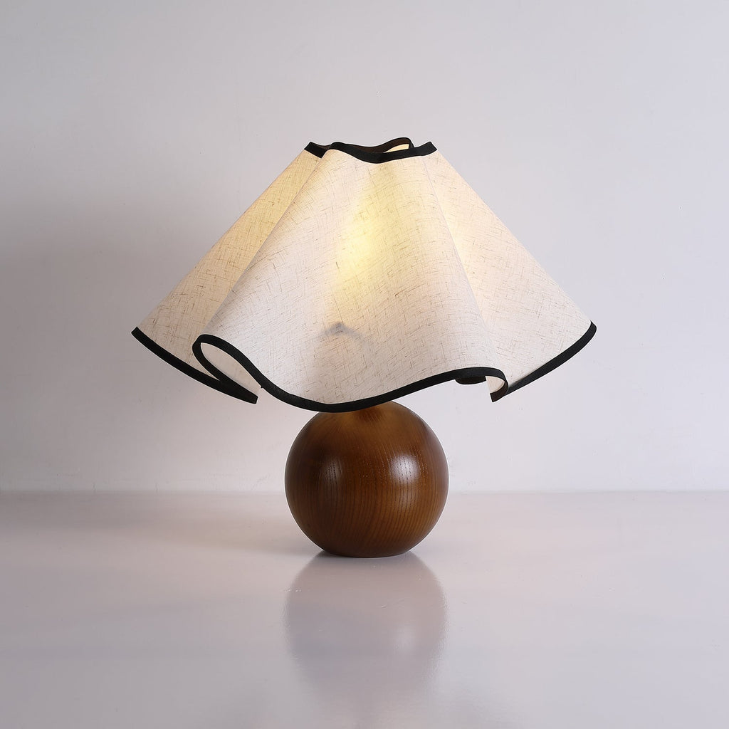 Modern Table Lamp Wood Base Linen Shade Bedside Decor - Image 21
