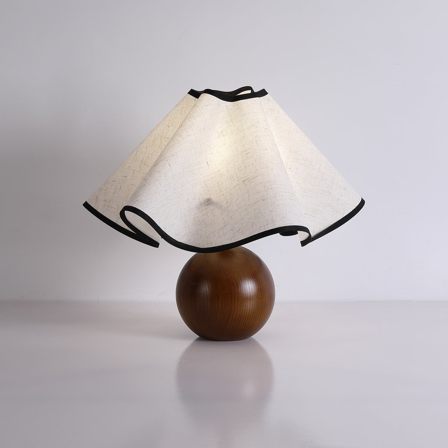 Modern Table Lamp Wood Base Linen Shade Bedside Decor - Image 22