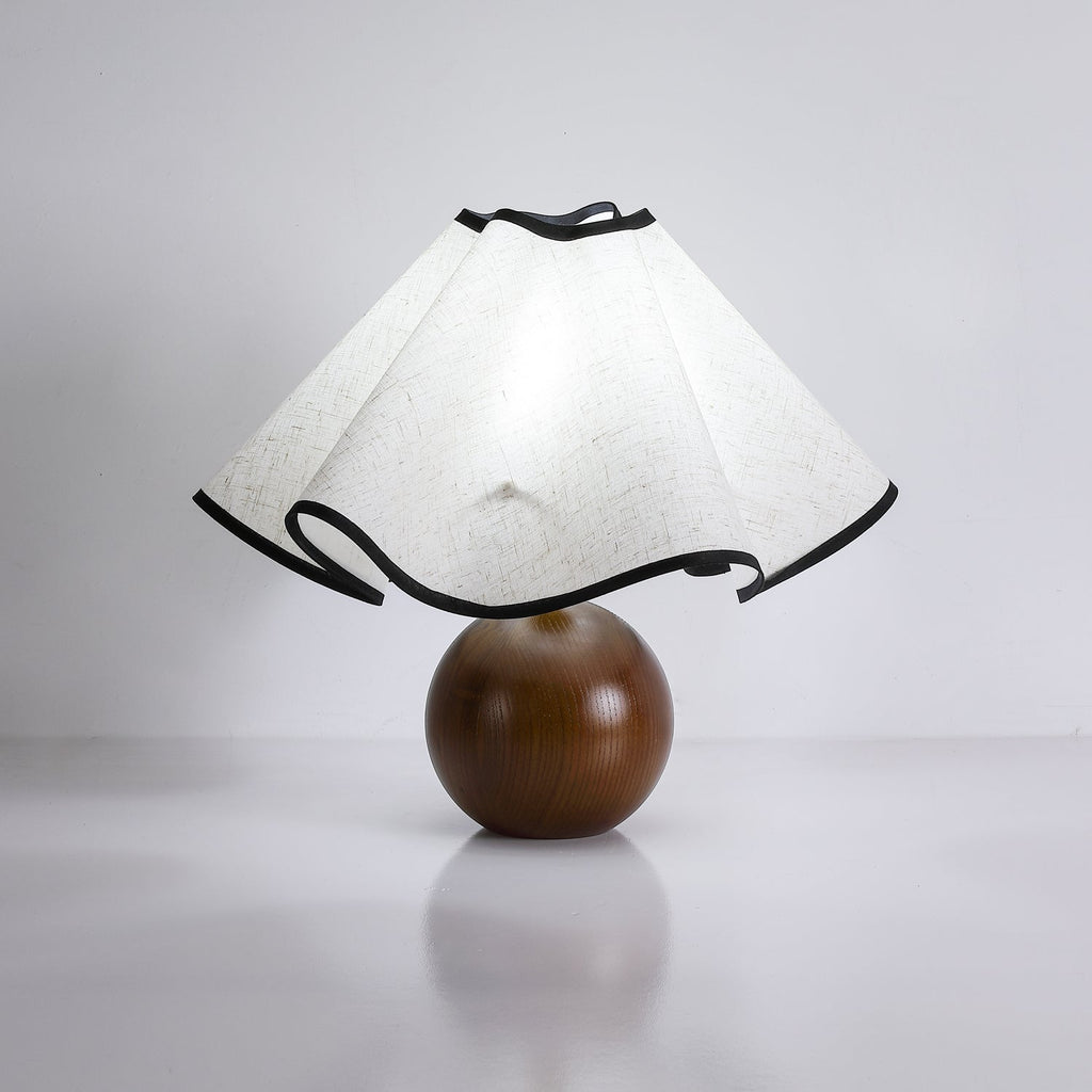 Modern Table Lamp Wood Base Linen Shade Bedside Decor - Image 23
