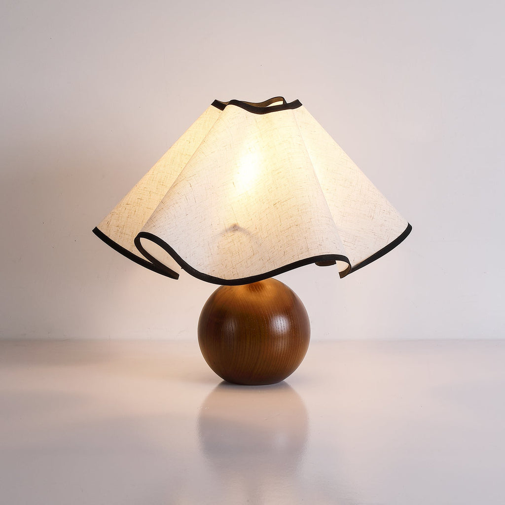 Modern Table Lamp Wood Base Linen Shade Bedside Decor - Image 24