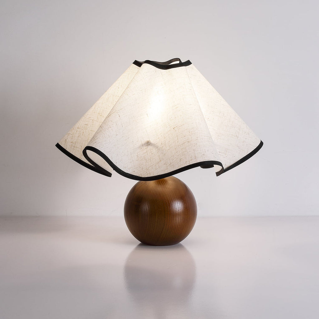Modern Table Lamp Wood Base Linen Shade Bedside Decor - Image 25