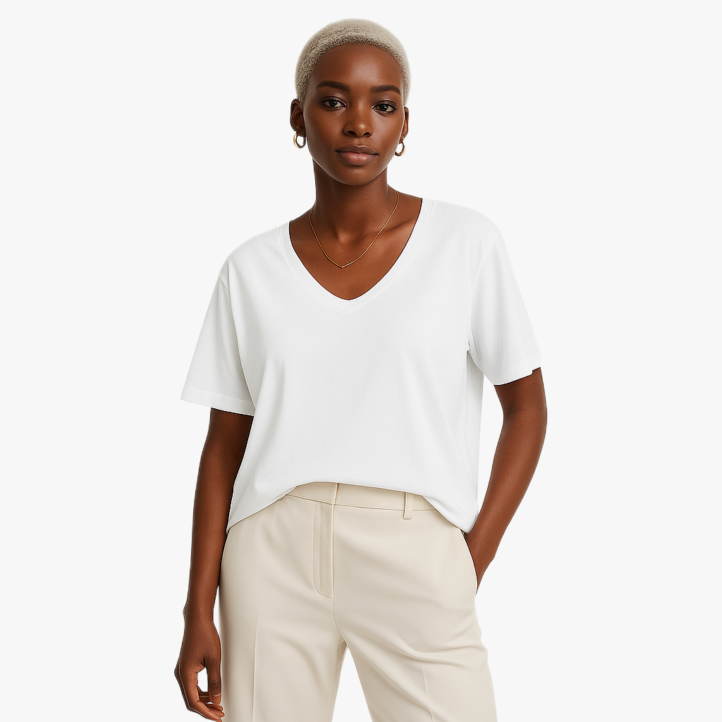 Breezy Summer V-Neck Women's Blouse