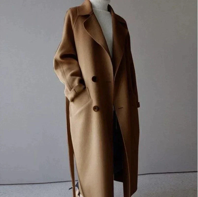 Women's Timeless Elegant Long Button Winter Coat