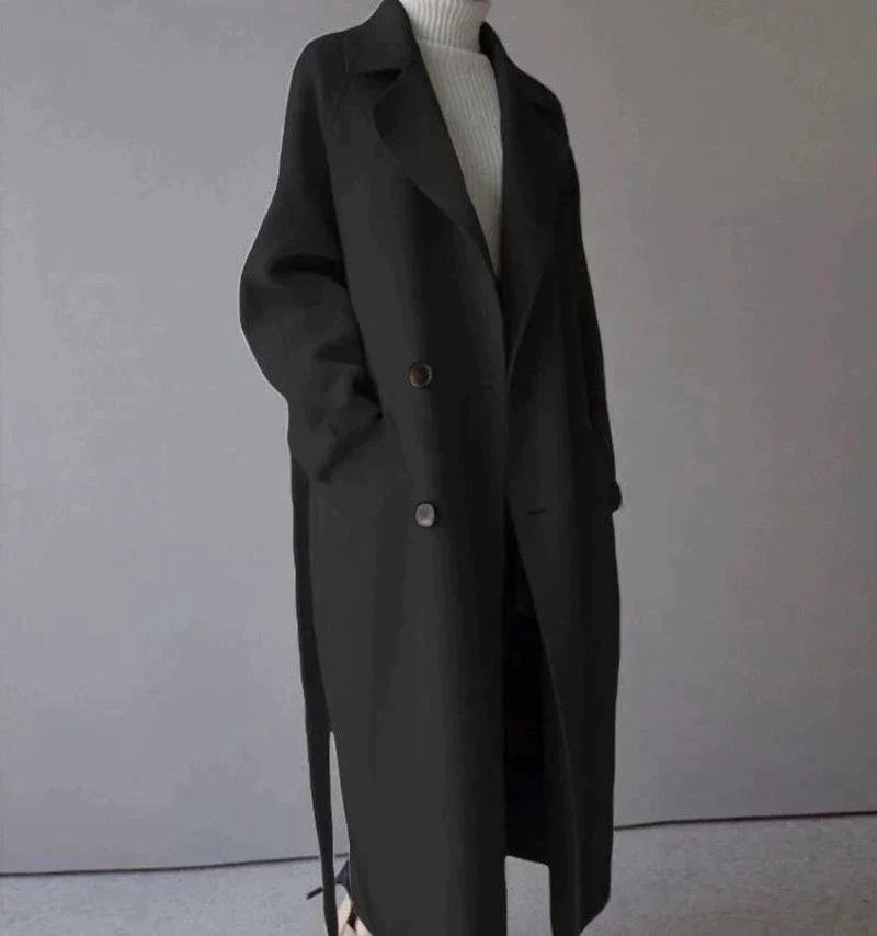 Women's Timeless Elegant Long Button Winter Coat