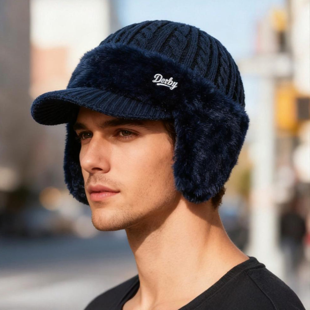 Knit Trapper Hat Fleece Lined - Image 8