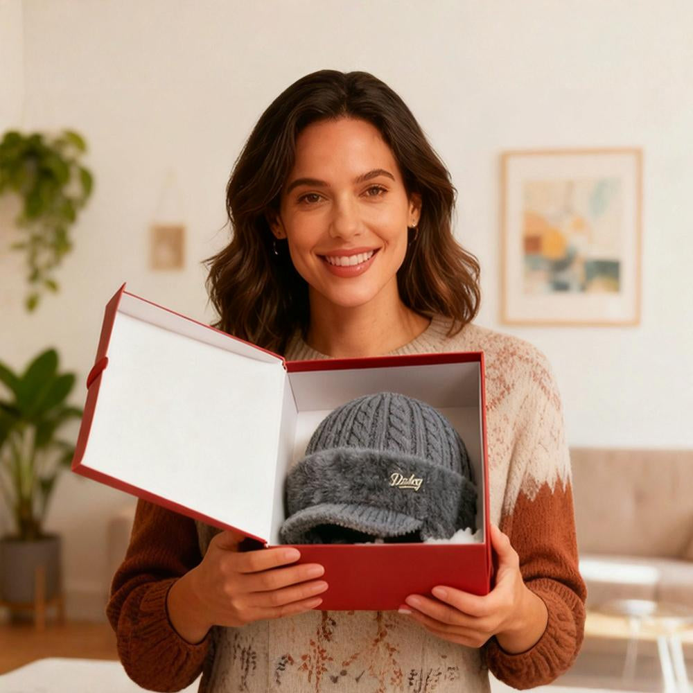 Knit Trapper Hat Fleece Lined - Image 9