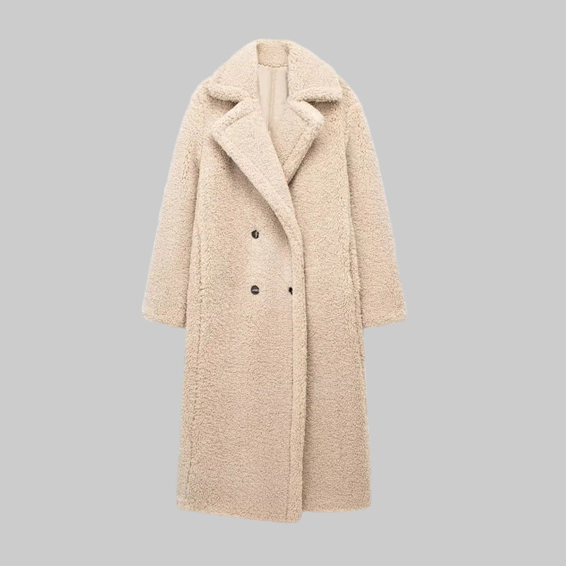 Women's Long Warm Teddy Button Winter Coats