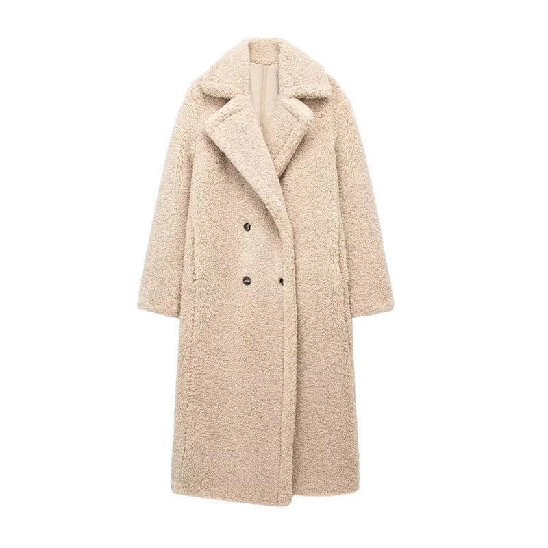Women's Long Warm Teddy Button Winter Coats