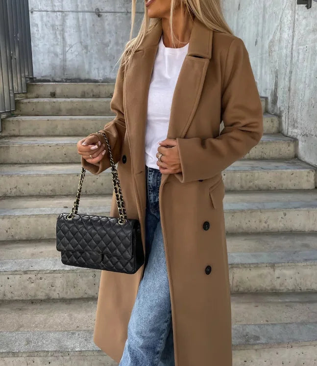 Women's Fashion Winter Warm Waist-Belted Long Coat