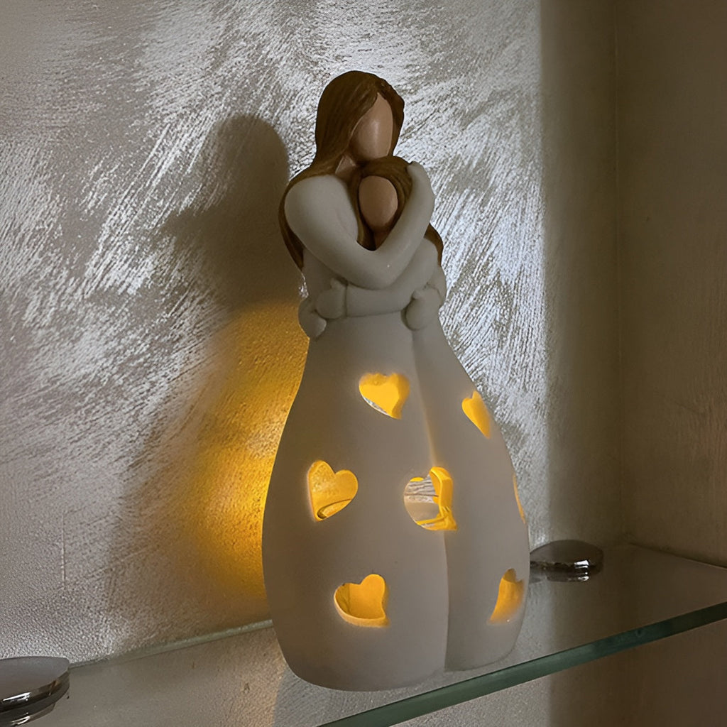 Skorter | Embracing Mother Daughter Figure Flickering Candle Holder - LoveGlow - Image 10