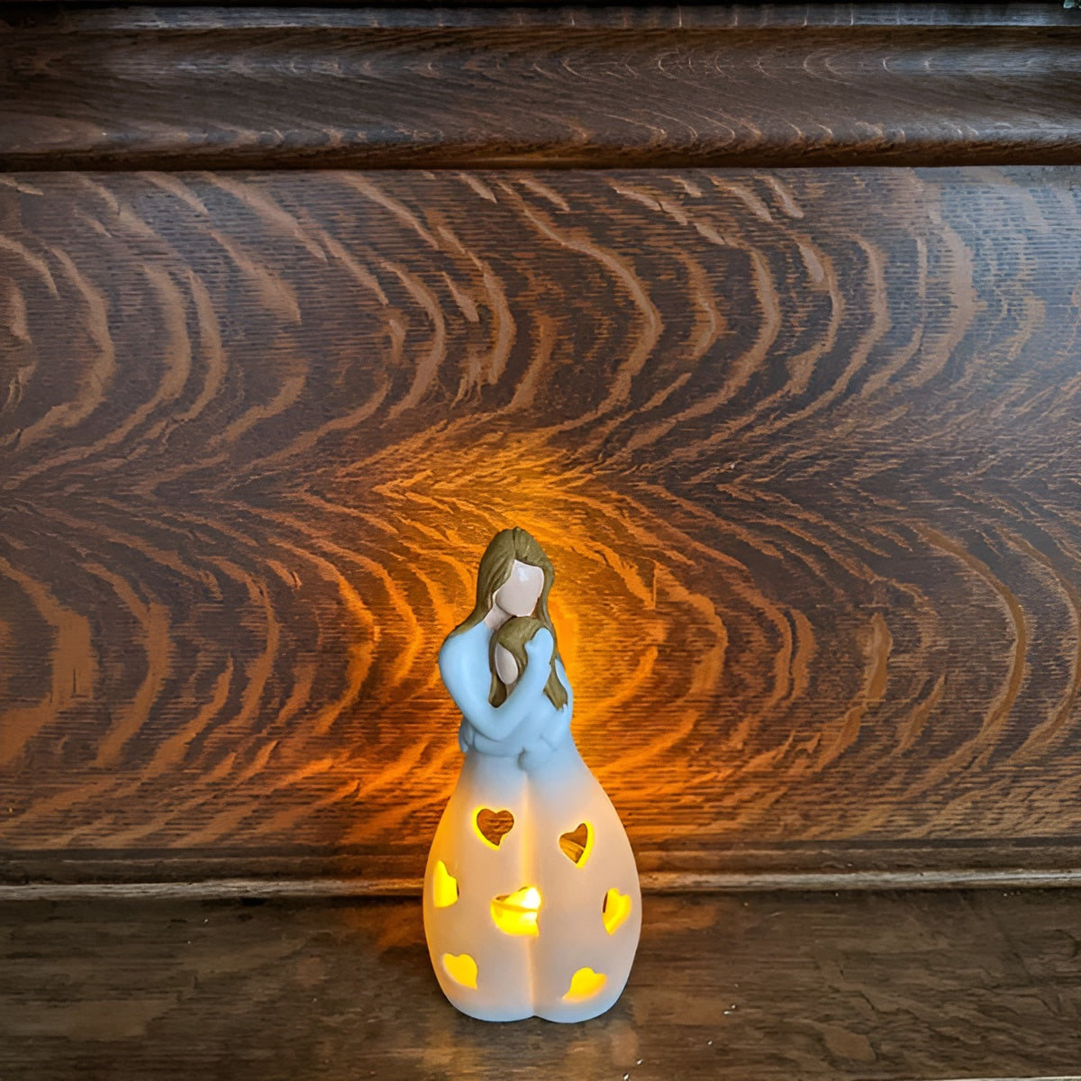 Skorter | Embracing Mother Daughter Figure Flickering Candle Holder - LoveGlow - Image 2
