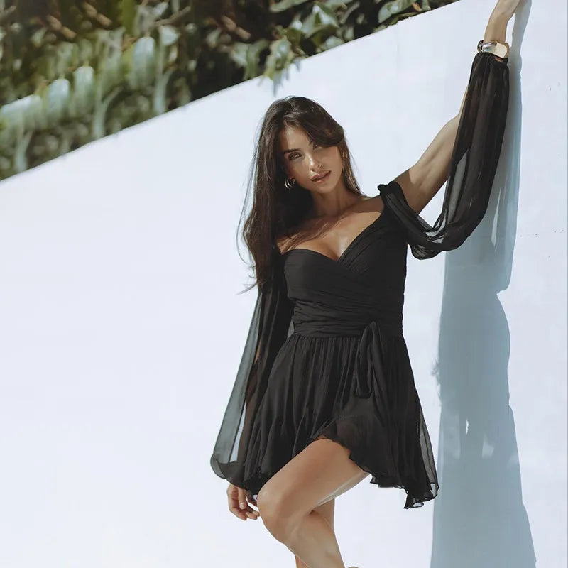 Women’s Flattering Mini Summer Dresses with Long Sleeve