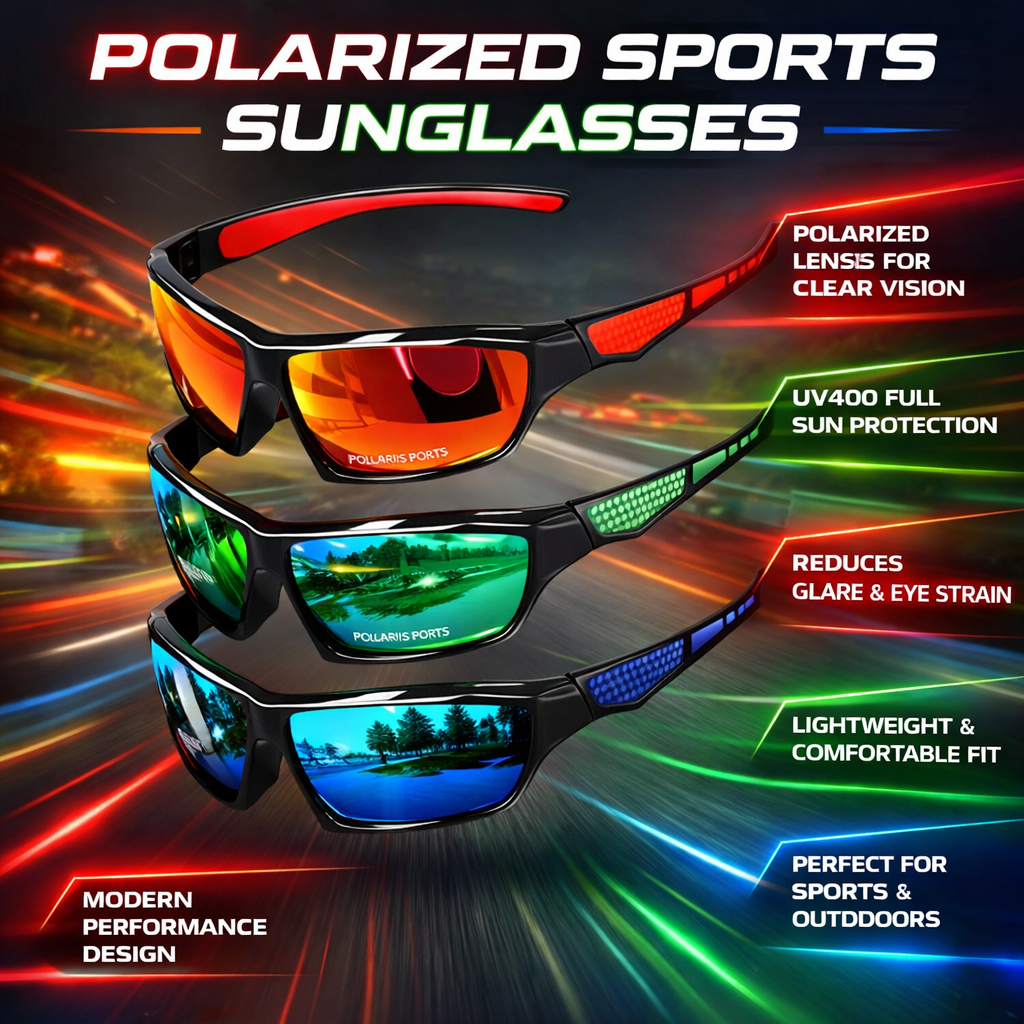 Polarized Sports Sunglasses UV400 Protection - Image 5