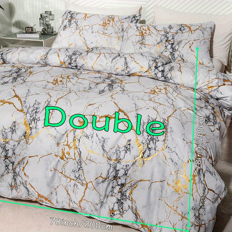 Quilt Cover Set | Hot Stamped Texture | Stylish Bedroom Upgrade | Polyester - Image 60