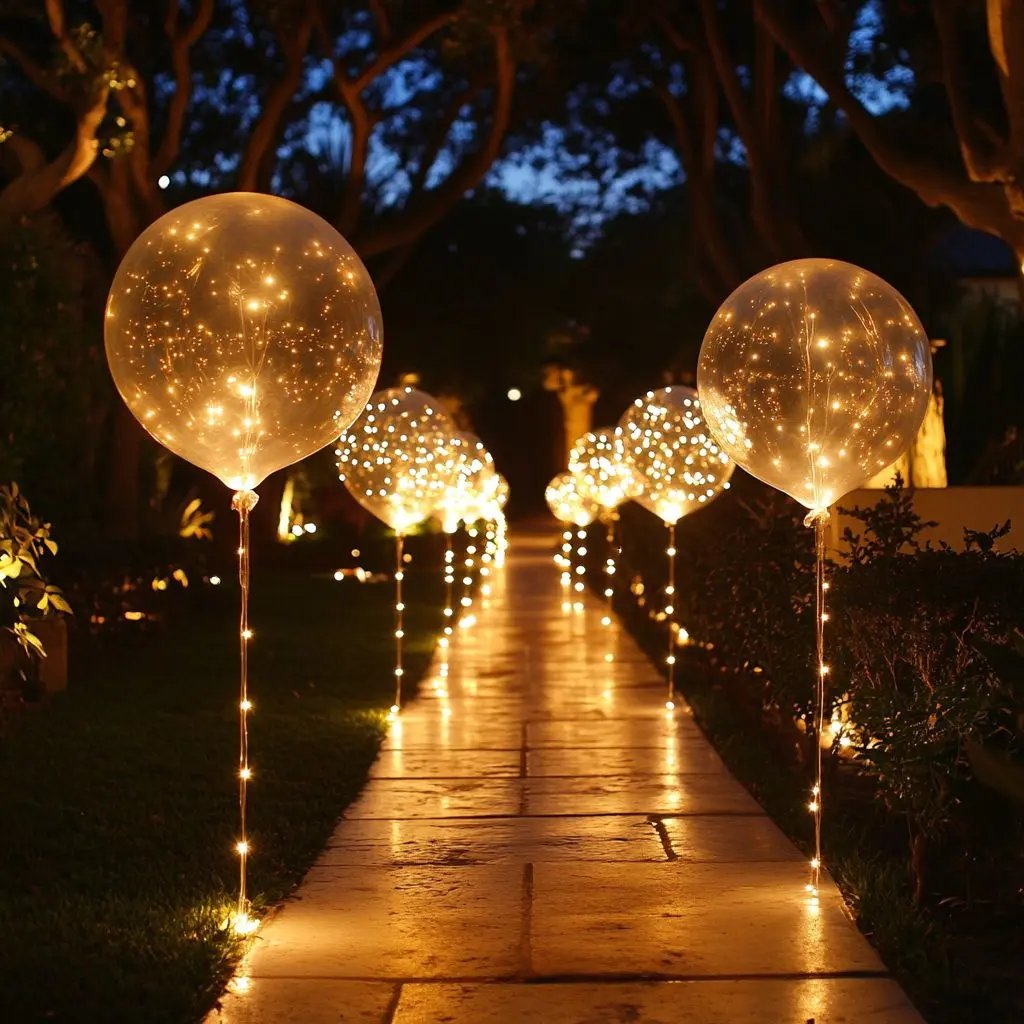 10 Pack TPU LED Bobo Balloons Battery Operated