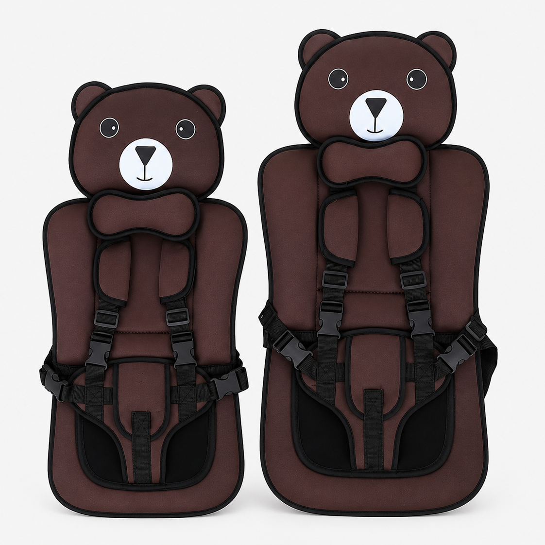 Toddler Booster Seat Cushion Cute Bear Stroller Seat Pad Adjustable Straps - Image 2