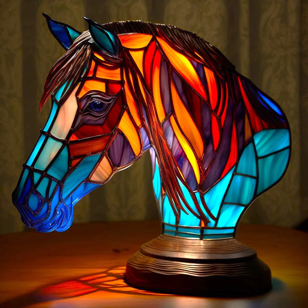 Stained Glass Table Lamp Animal Decorative Light - Image 4