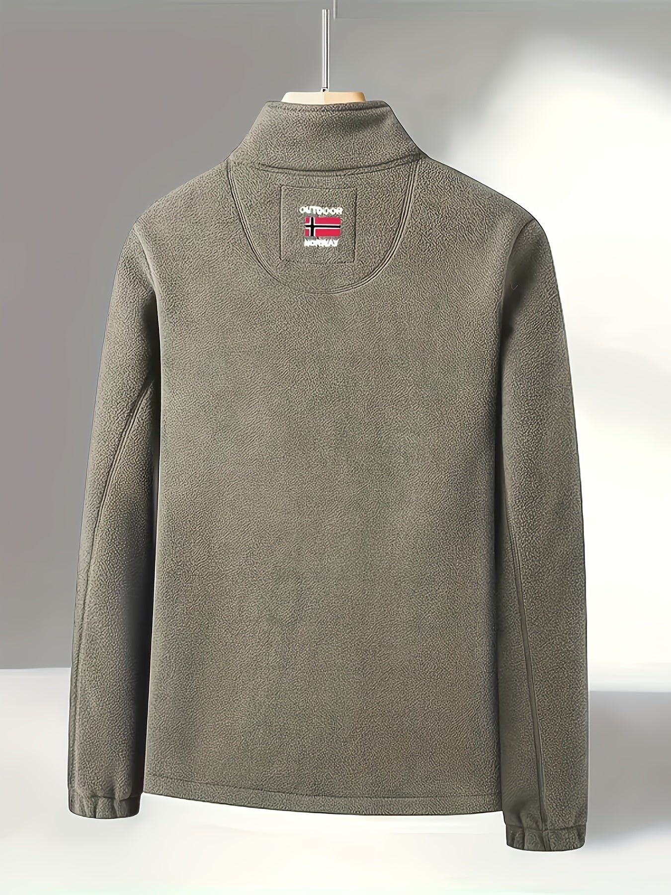 Men's Fashion Warm Outdoor Fleece Jacket with Protective Collar