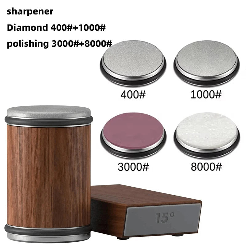 Efficient 2-in-1 Rolling Knife Sharpener Dual-Angle with Magnetic Knife Holder - Image 64