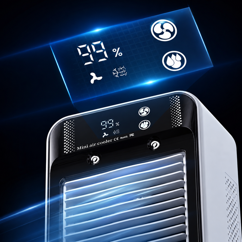 Portable Air Cooler USB Rechargeable Mini Mist Humidifier Personal Cooling Fan - Image 2