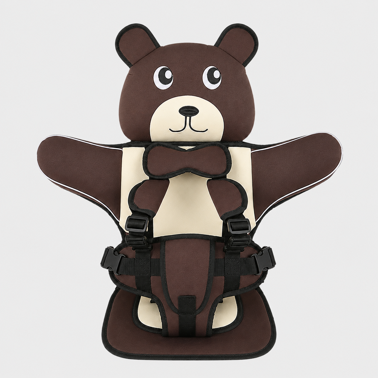Adjustable Child Travel Booster Seat with Bear Design - Image 2