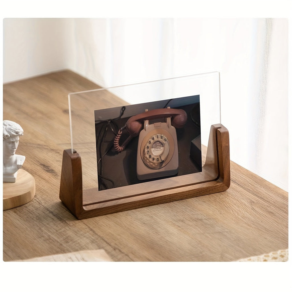 Minimalist Photo Frame Modern Acrylic Wood Tabletop Display - Image 8