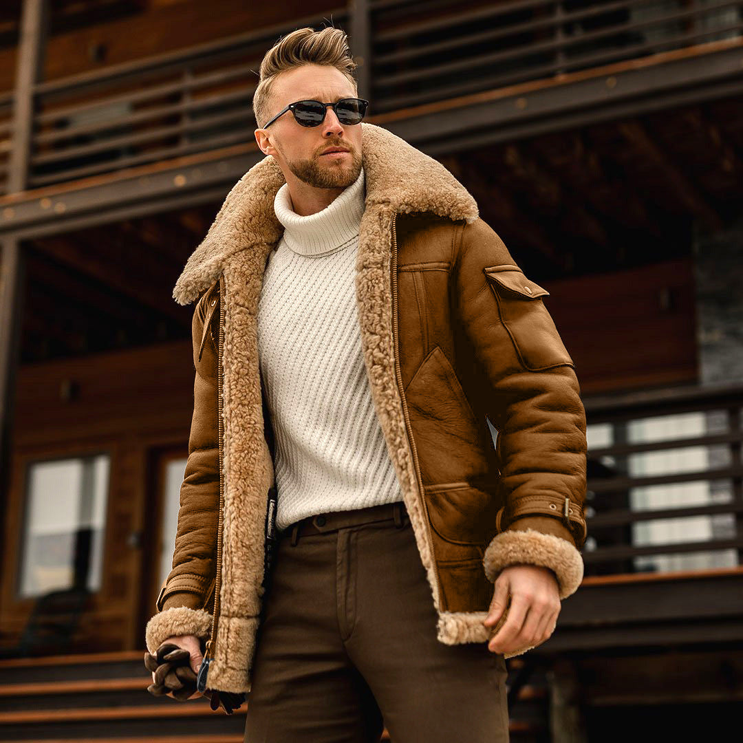Men's Classic Aviation-inspired Outdoor Jacket