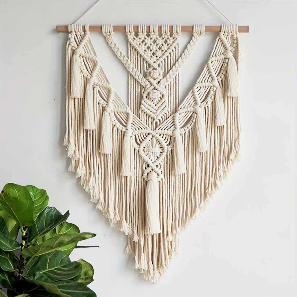Macrame Wall Hanging Handcrafted Woven Boho Tapestry Decor - Image 3
