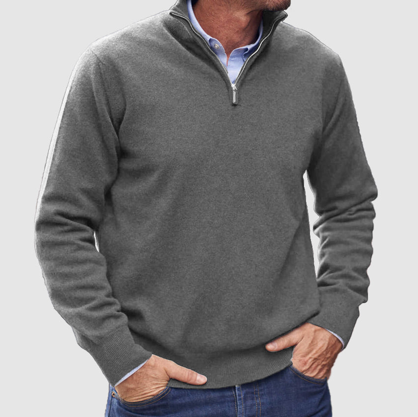 Men’s Versatile Zip Up Fashion Sweater