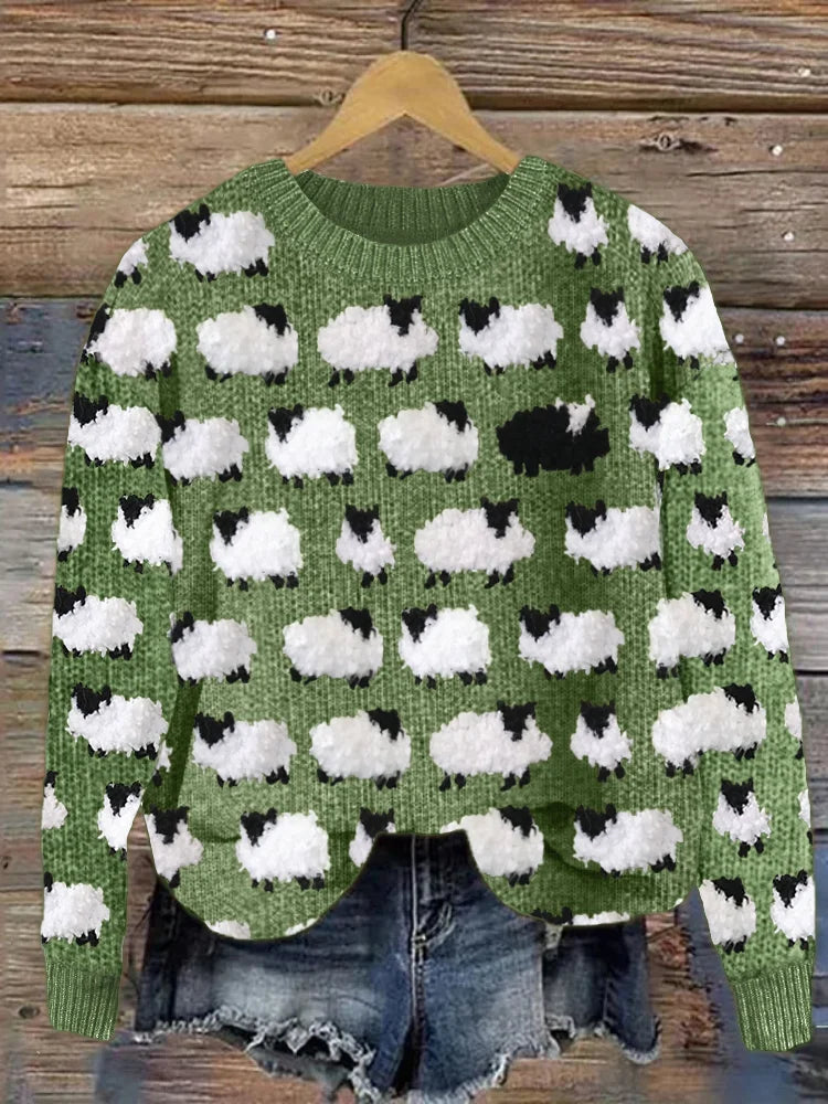 Classic Knitted Nostalgic Winter Long Sweater for Women