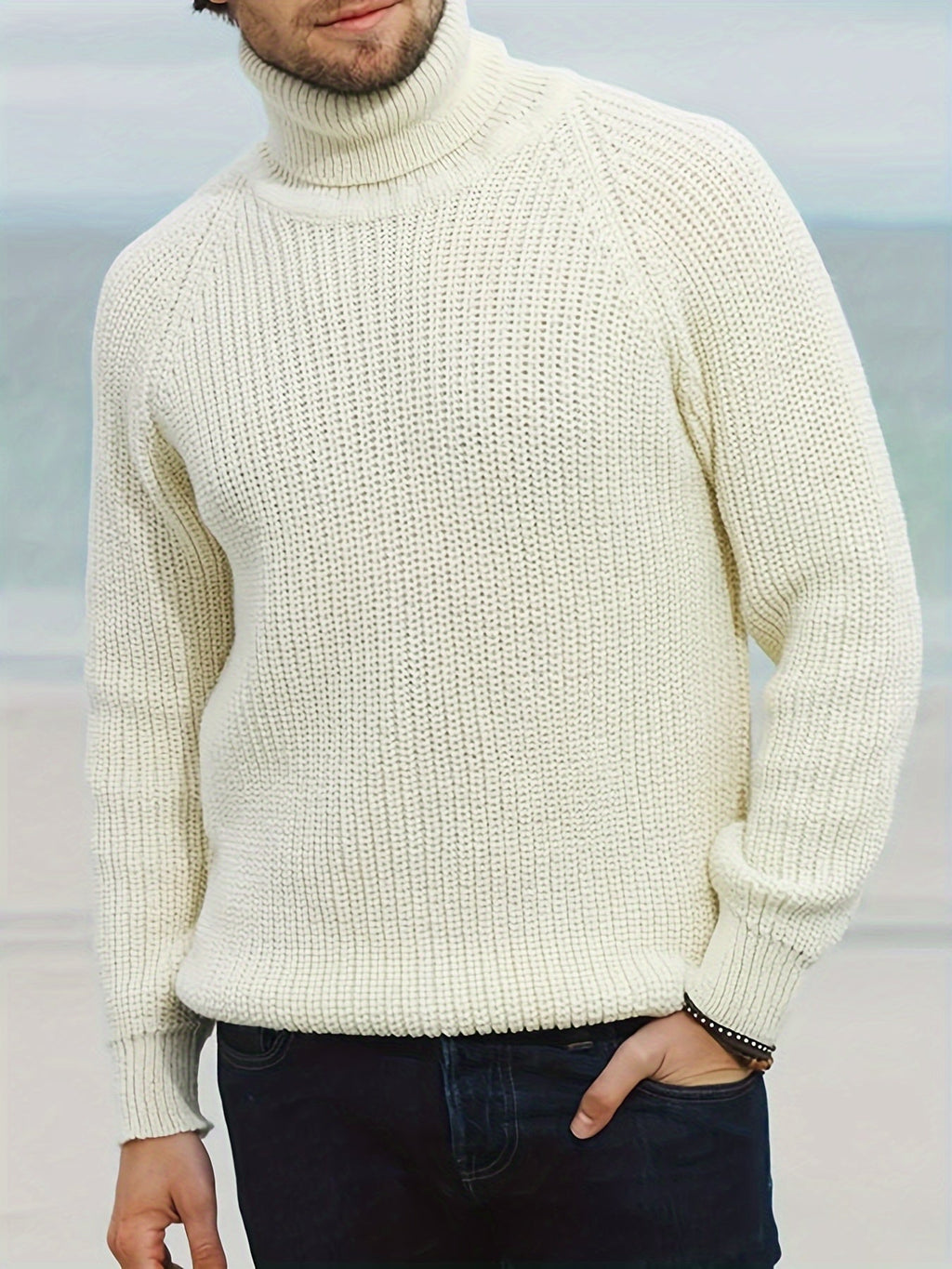 Men's Retro knitted Turtleneck Winter Sweater