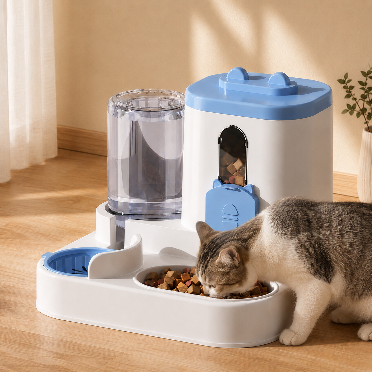 Automatic Pet Feeder and Water Dispenser for Dogs and Cats