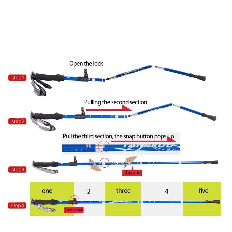 Lightweight Hiking Poles and Foldable Walking Support - Image 12