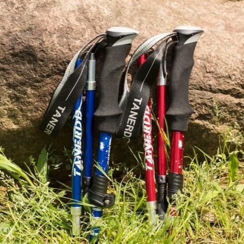Foldable Telescopic Outdoor Trekking Poles in Portable Design