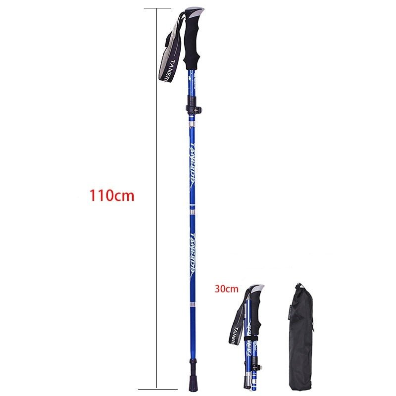 Foldable Telescopic Outdoor Trekking Poles in Portable Design