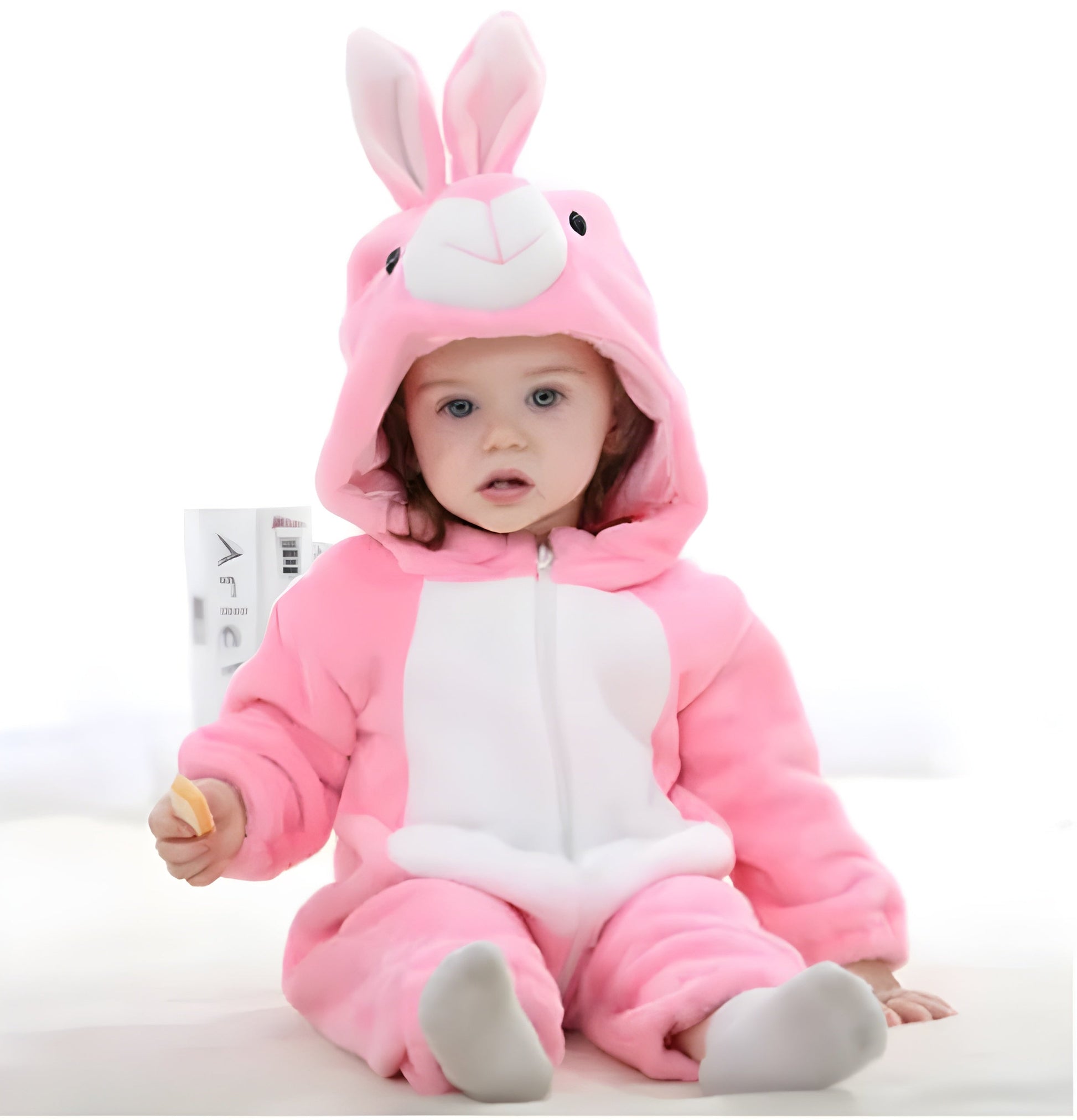 Adorable Cozy Plush Animal Baby Hooded Romper