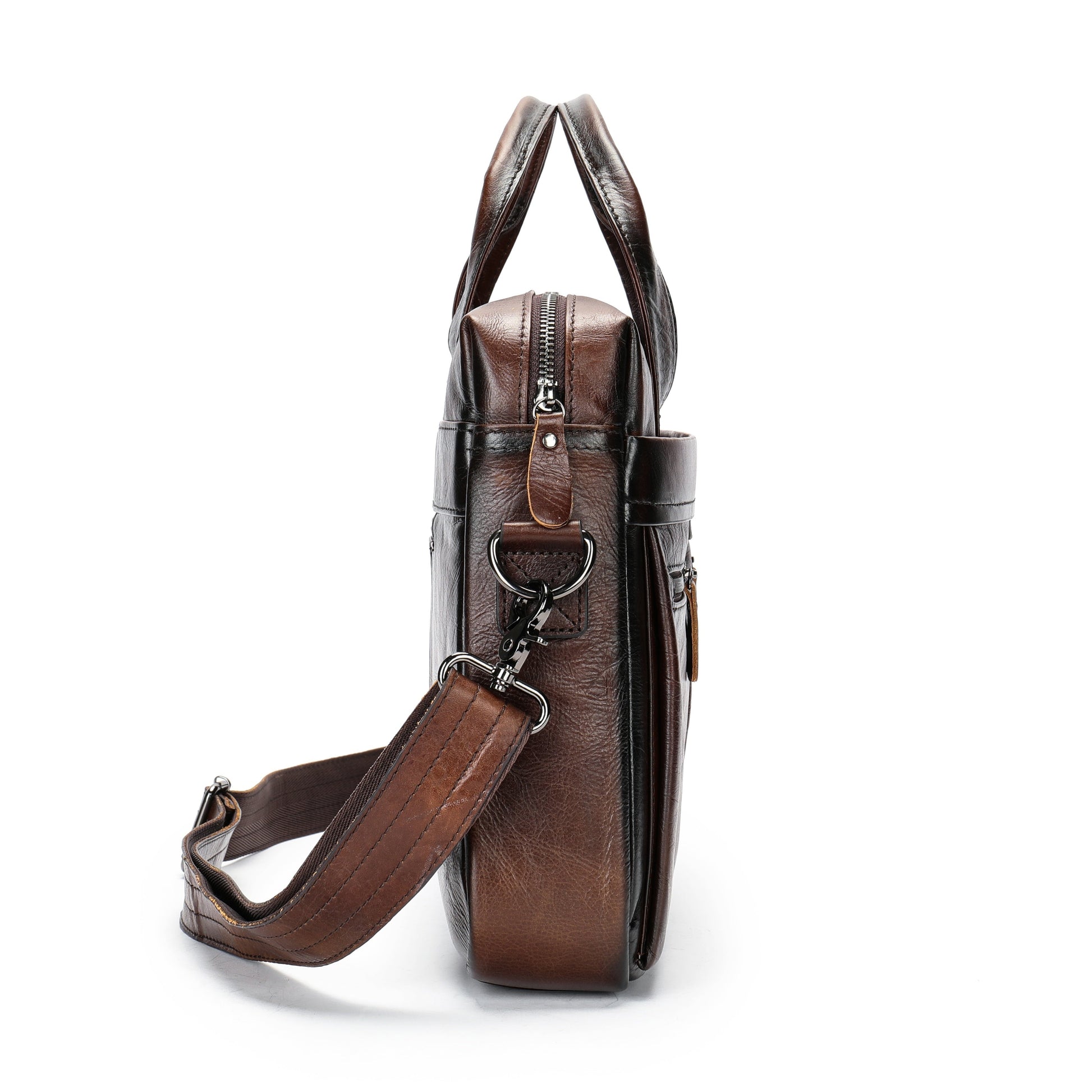 Men's Casual Leather Laptop Bag - Image 5