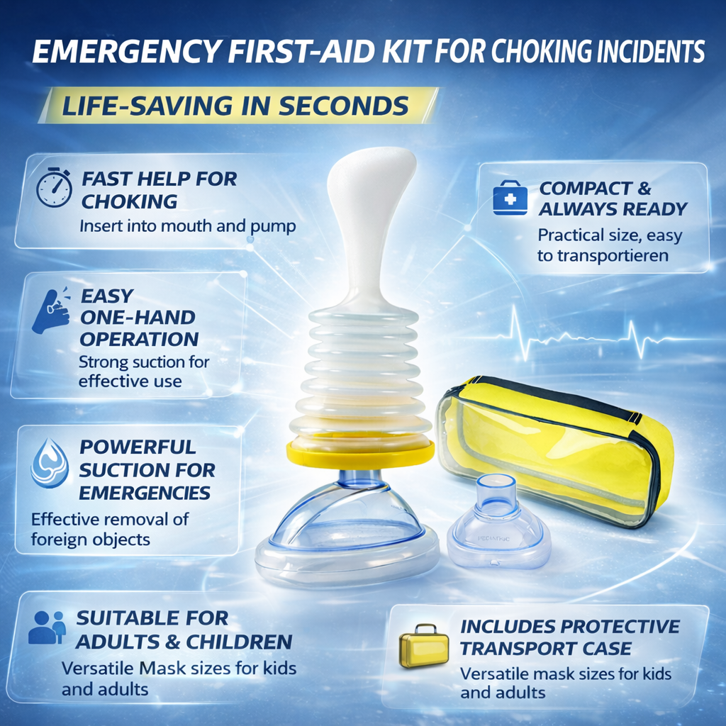 Anti Choking Device Portable Airway Rescue Emergency Kit Home Travel - Image 3