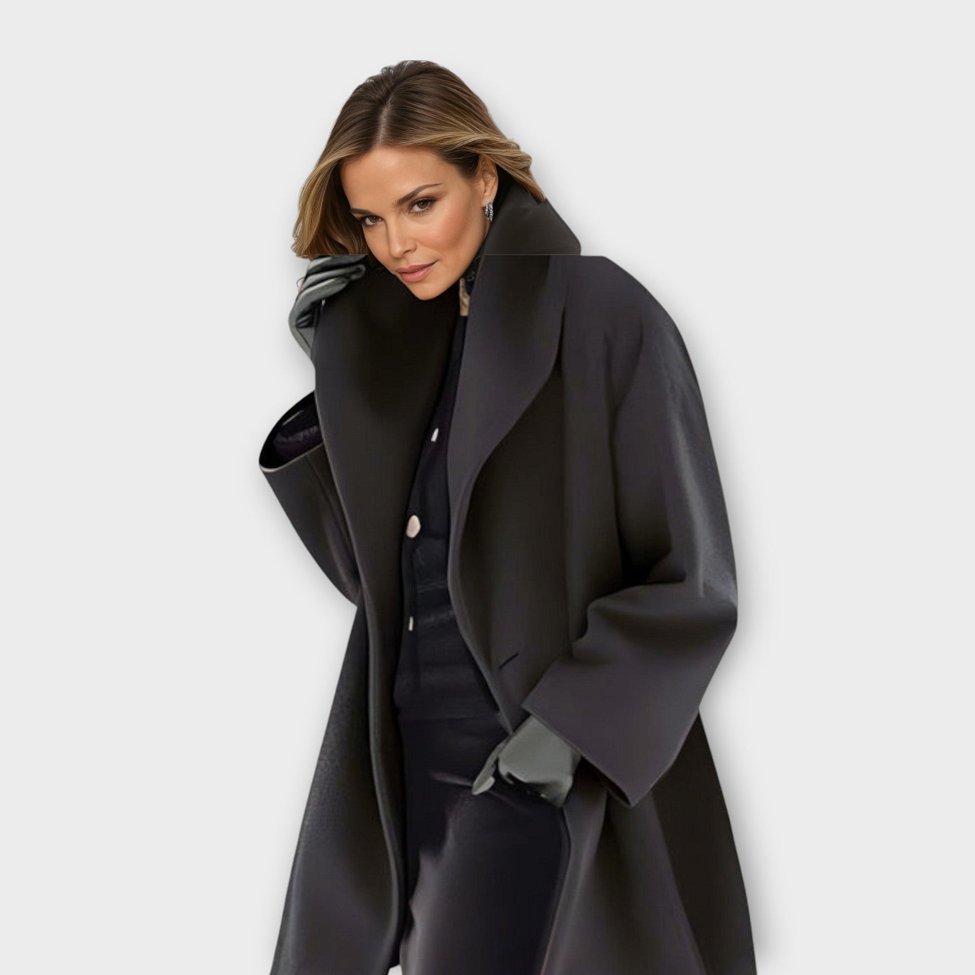 Women's Modern Oversized Warm Wide Collar Coat