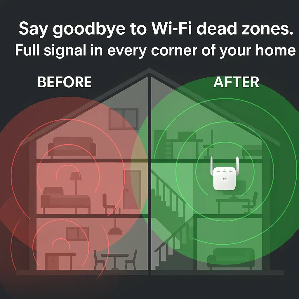 Universal Home WiFi Booster with Wide Coverage