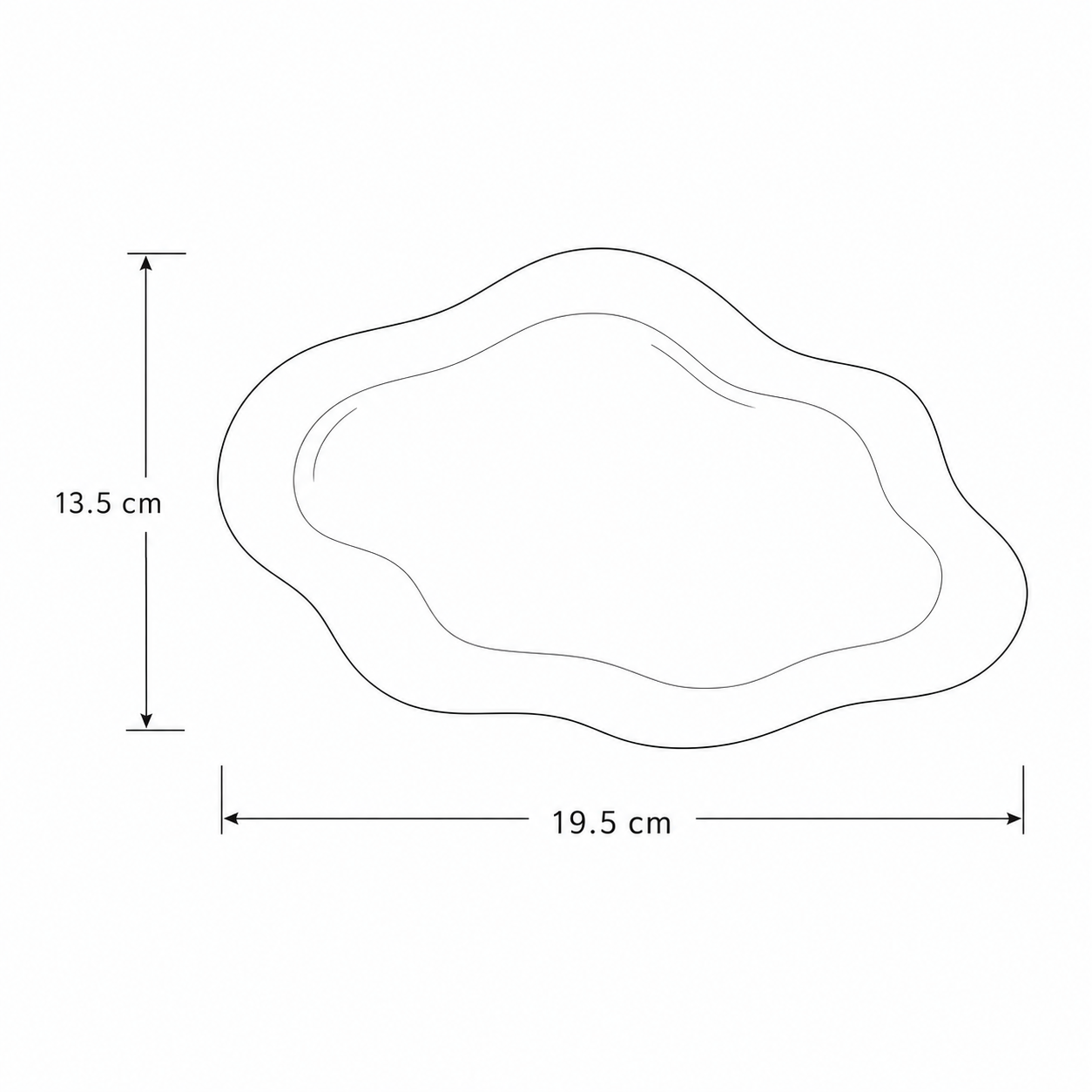 Elegancka biała ceramiczna taca na biżuterię