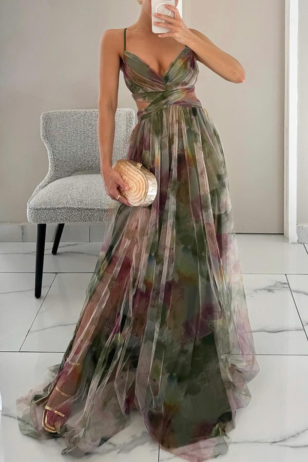 Women's Elegance Floral Maxi Dress - Ideal for Garden Parties and Beach Outing