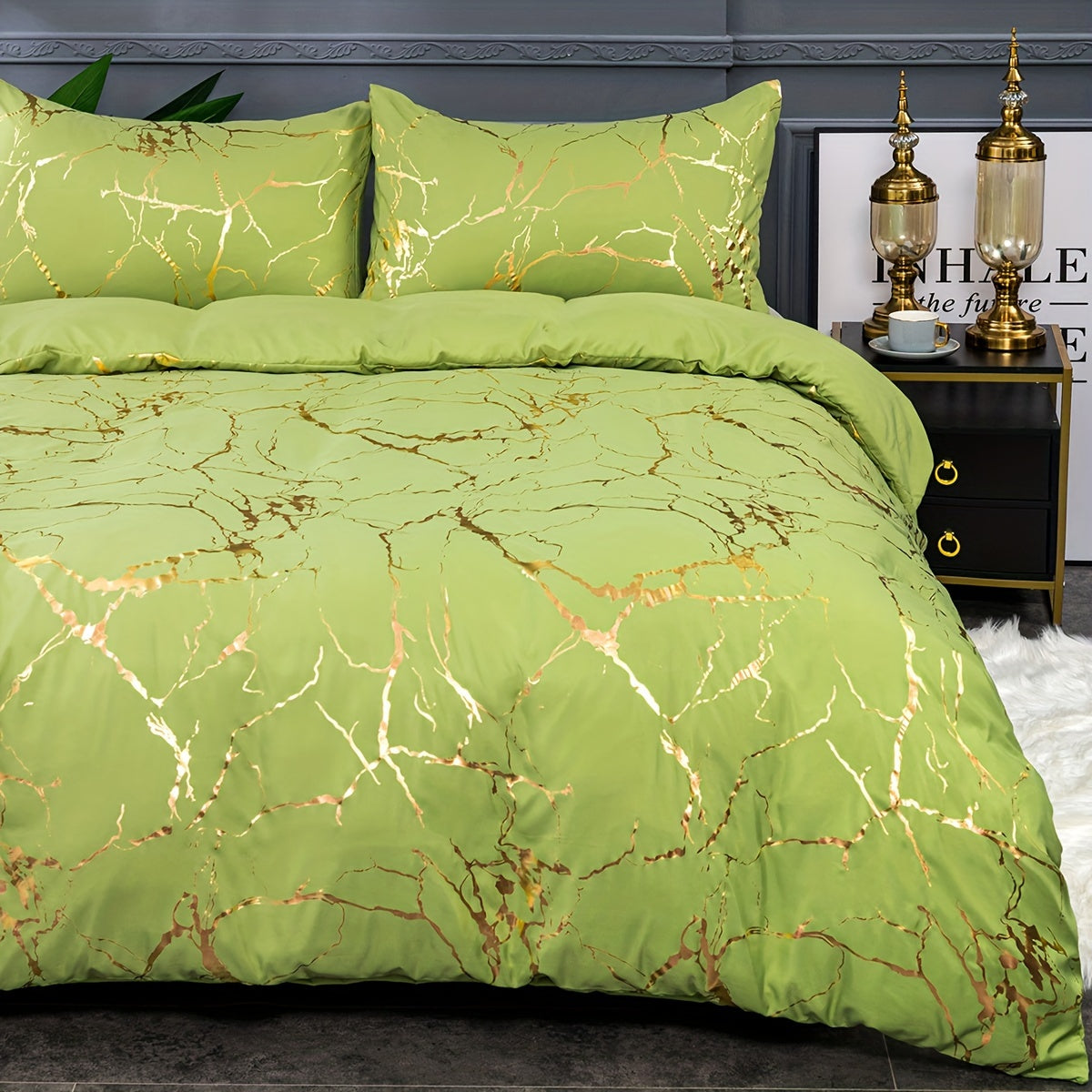 Quilt Cover Set | Hot Stamped Texture | Stylish Bedroom Upgrade | Polyester - Image 36