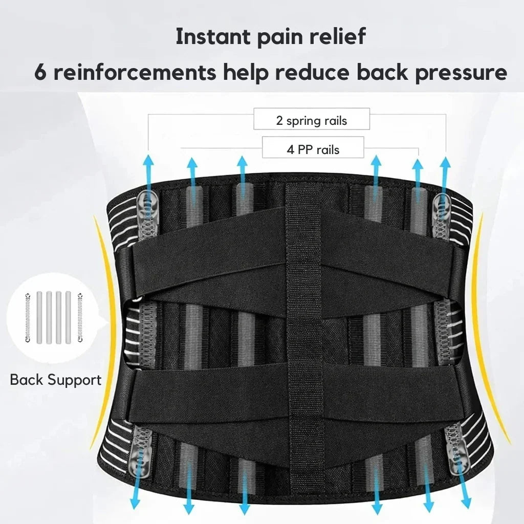 Lower Back Support Brace Adjustable Compression - Image 5