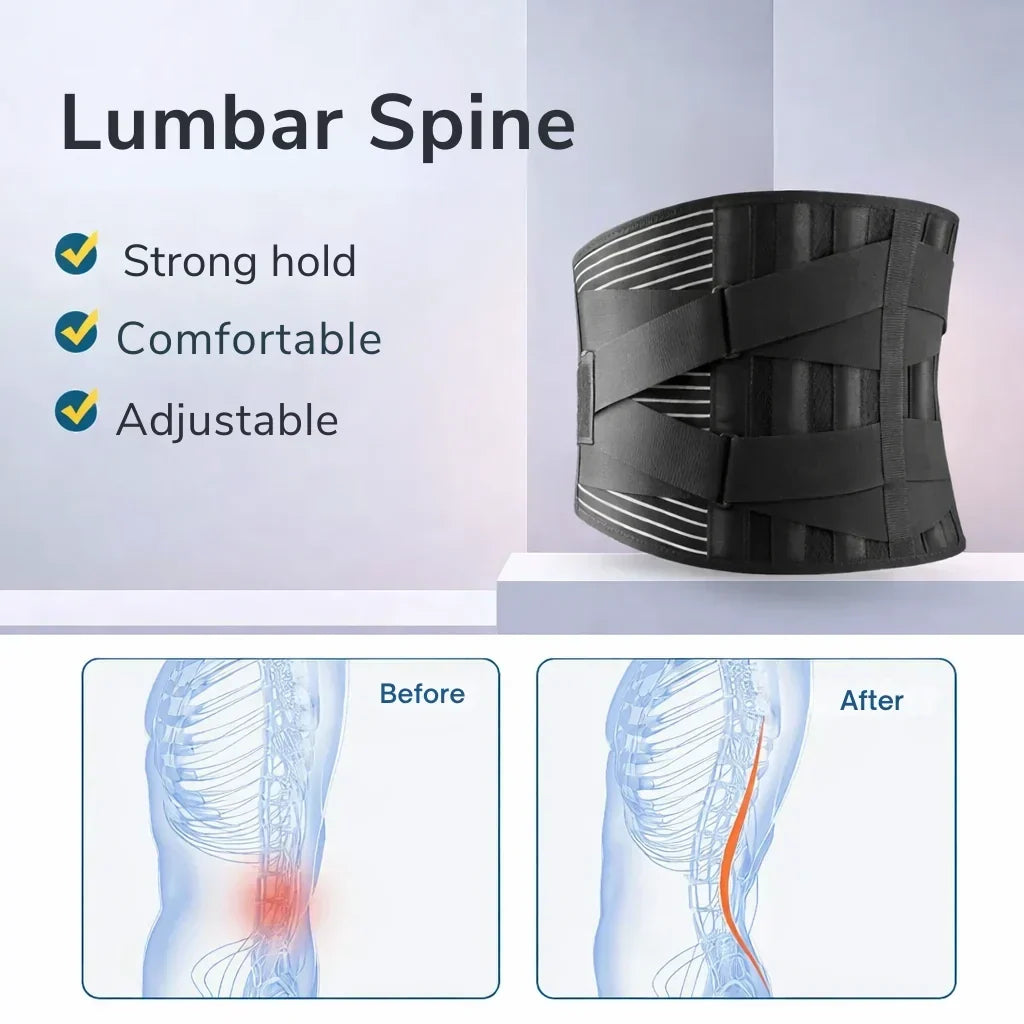 Lower Back Support Brace Adjustable Compression - Image 6