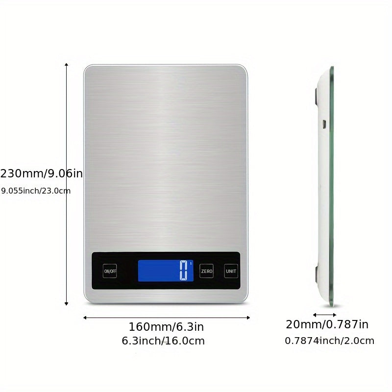 Digital Kitchen Scale 15kg Rechargeable Waterproof Precision Food Weighing - Image 4