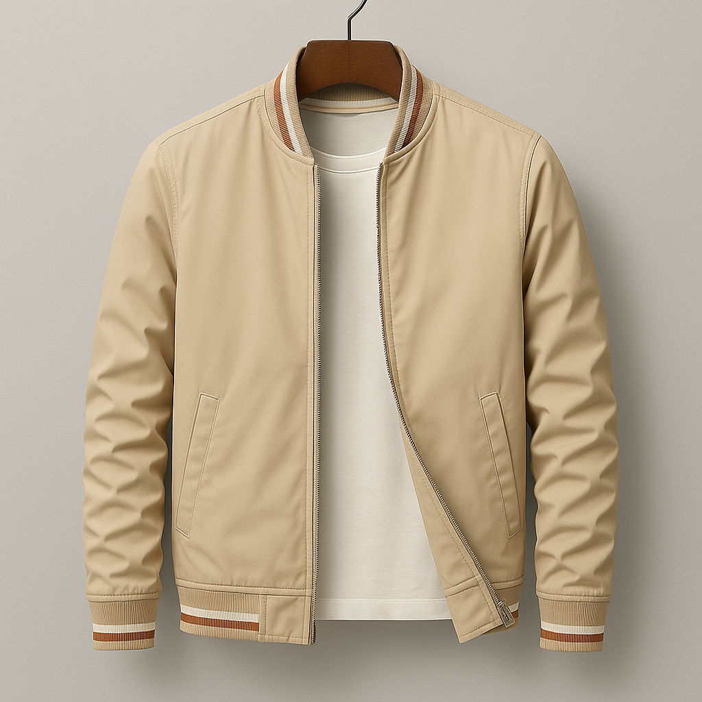 Men’s Streetwear Zip-Up Versatile Bomber Jacket in Urban Style