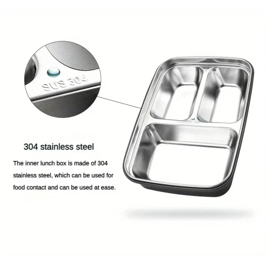 Stainless Steel Bento Lunch Box Phone Stand Lid - Image 6